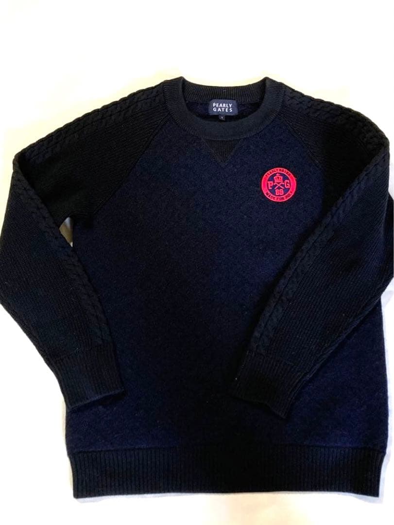 PEARLY GATES ネイビー ラグラン　 セーター1
