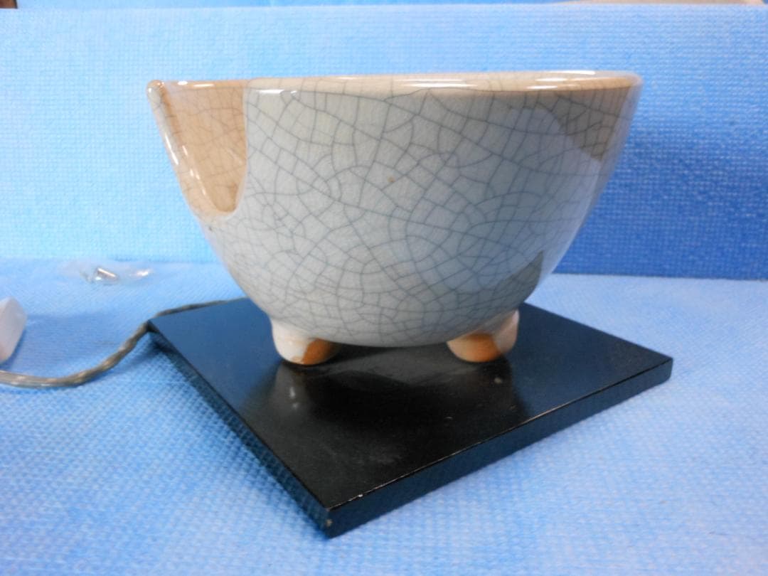 野々田　風炉型電熱器　Ｆ４１２　白さつま　茶道具　風炉釜