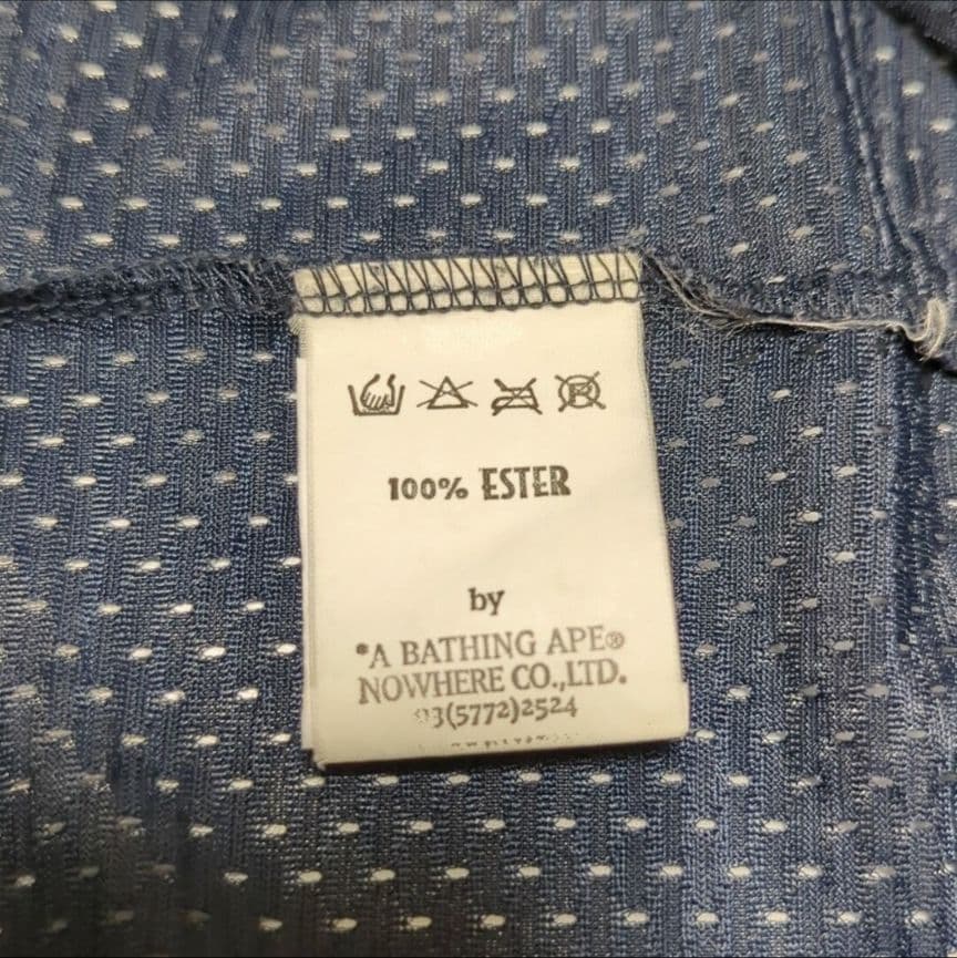 A BATHING APE フットボールシャツ ネイビー