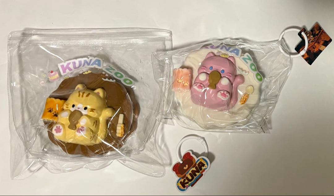 kuna スクイーズ　ねこ　キャット　ビスケット　うさぎ　ゼリー　4点　セット