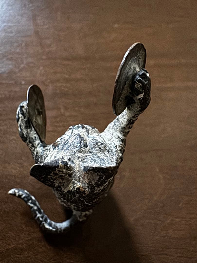 ヴィエナブロンズ　【シンバルを鳴らす猫】アンティーク