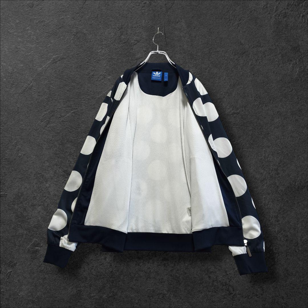 ★希少　アディダス　ジャージ　刺繍ロゴ　スタンスミス　水玉　ドット　ネイビーL