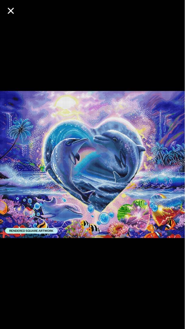 あ*こ様 Dolphins in Love DIYアートキット DAC