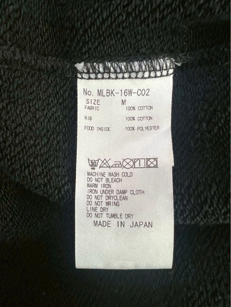 MARK&LONA マークアンドロナ フード.スタッズ付き パーカー ブラックM