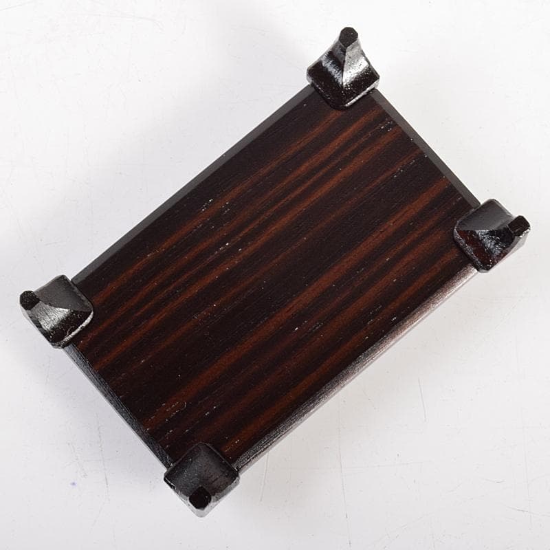 茶道具　道場宗廣作　虫に秋草　黒檀虫篭蒔絵　香合　共箱　M　R5049