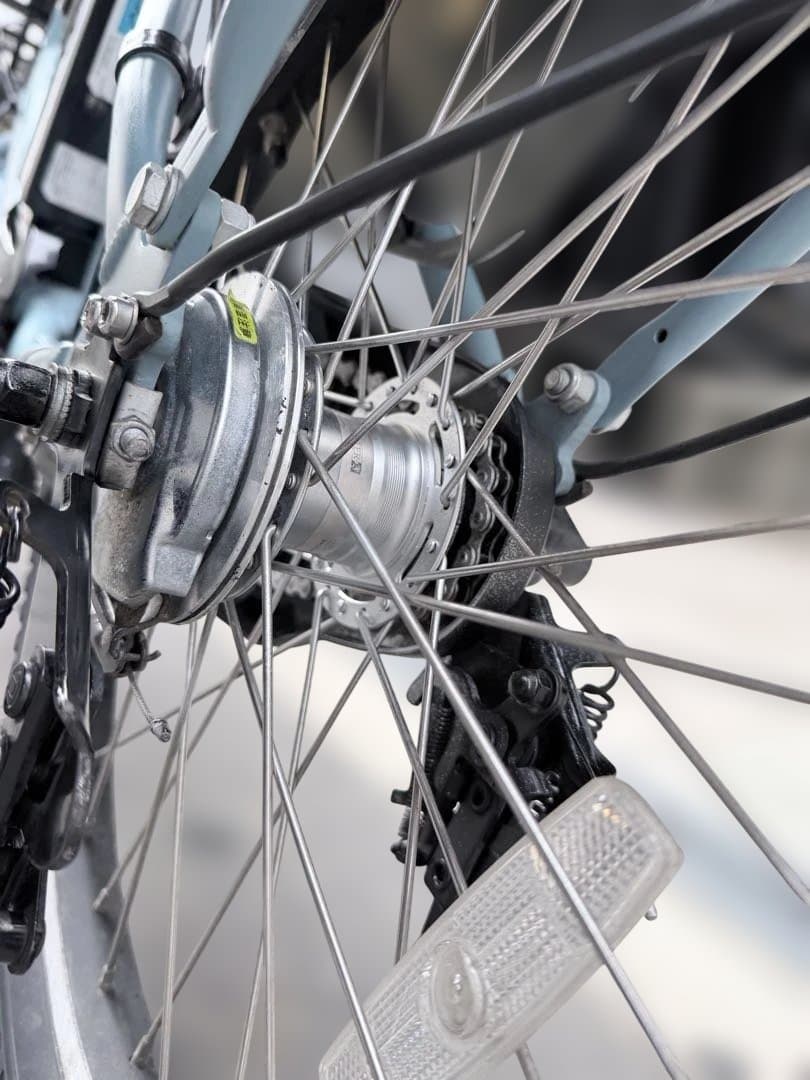 大阪府　子供乗せ　ヤマハ　水色 電動アシスト自転車 チャイルドシート付き