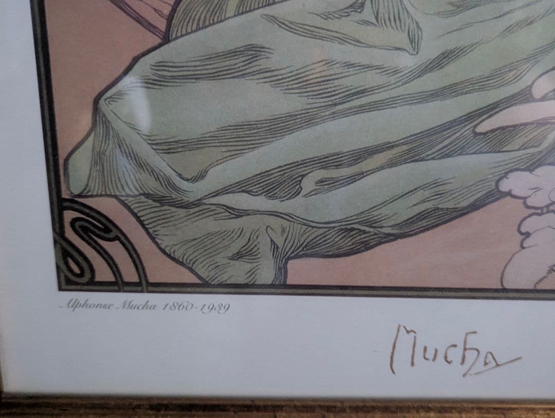 Alphonse Mucha 額縁入りリトグラフ ミッシャ財団監修版