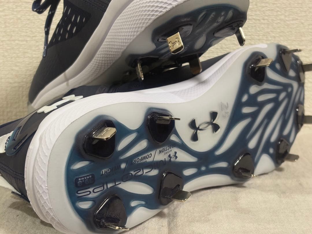 【日本未発売】UNDER ARMOUR海外モデル スパイク ネイビー28.5 ③