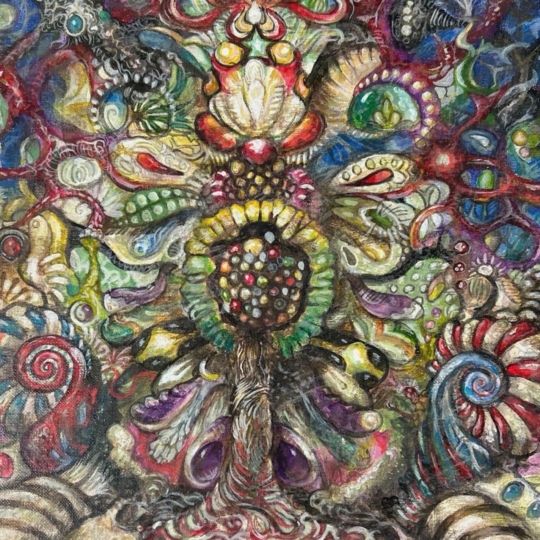 連鎖する変化　アクリル画　原画