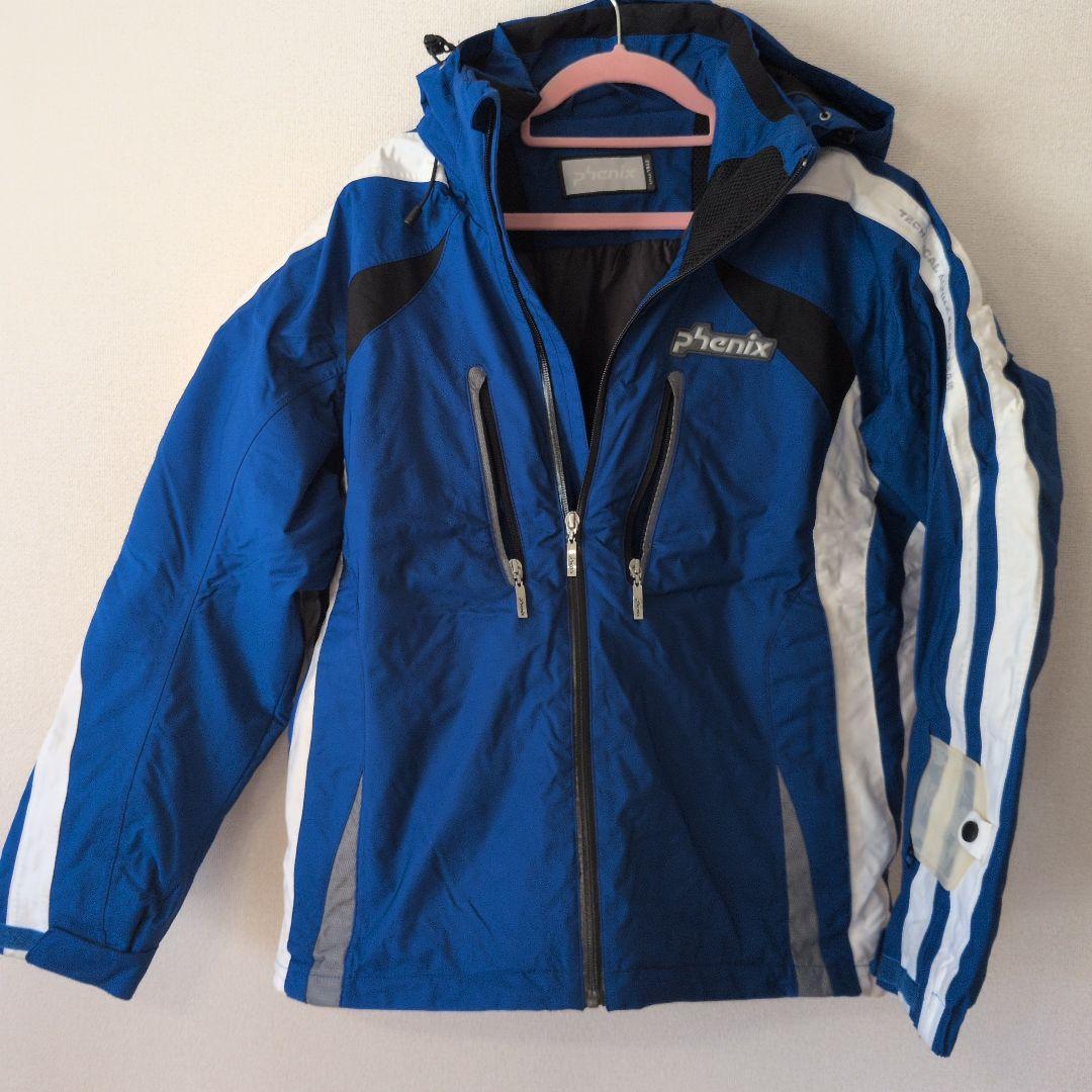 「2点セット」phenix フード付きスキーウェア 青