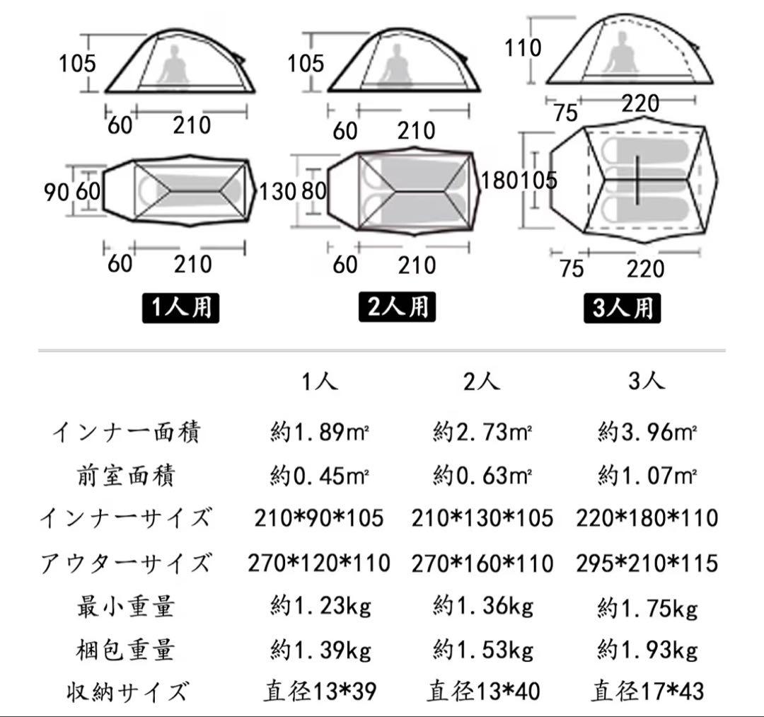 Naturehike cloudup pro【アップグレード版】 1.36kg