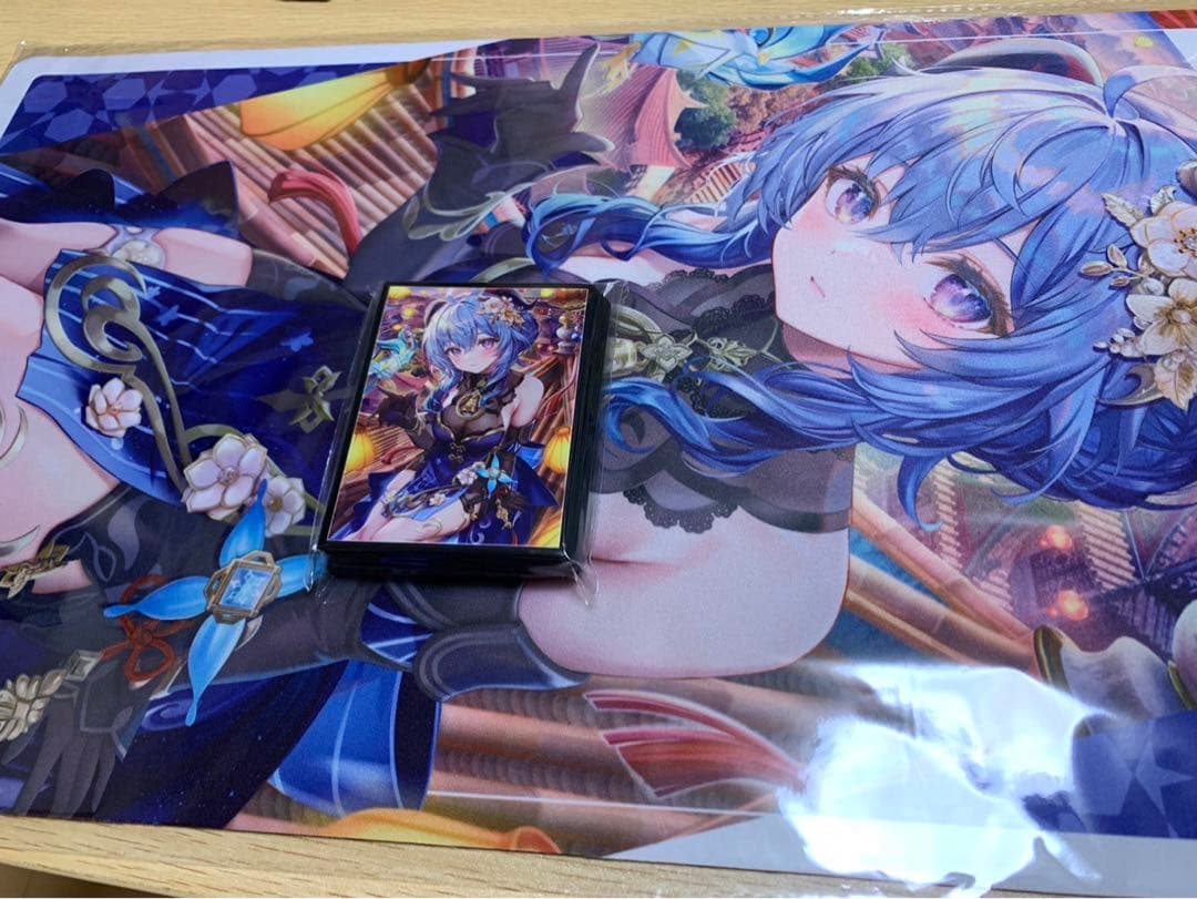 ミッドナイトブルー　原神　新衣装　甘雨　スリーブ　プレイマット