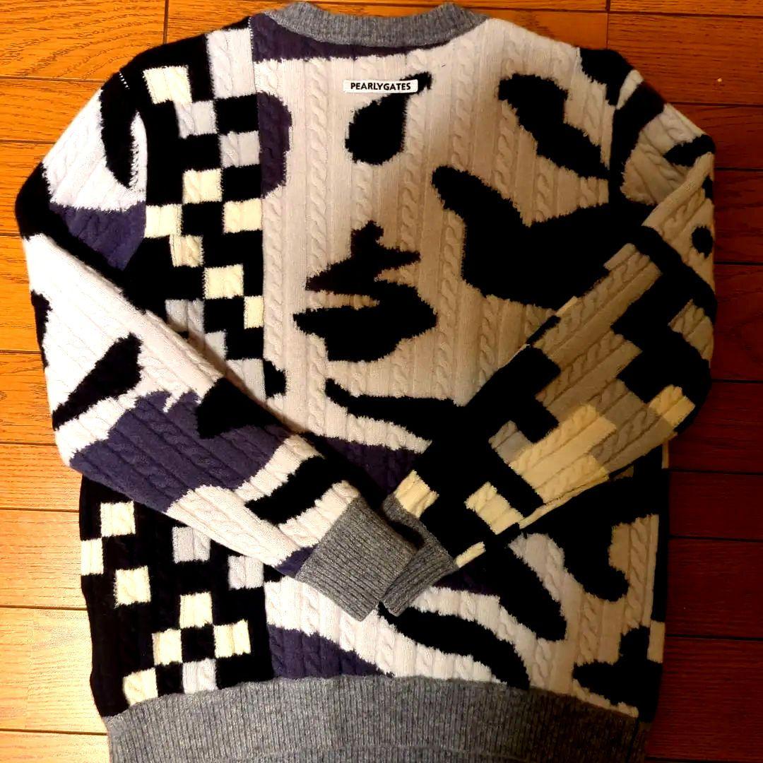 PEARLY GATES 迷彩柄 ニットセーター サイズ5　定価42000円