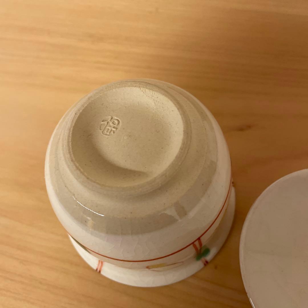 清水保孝　色絵亀文蓋物6客　共箱あり　父は人間国宝　清水卯一