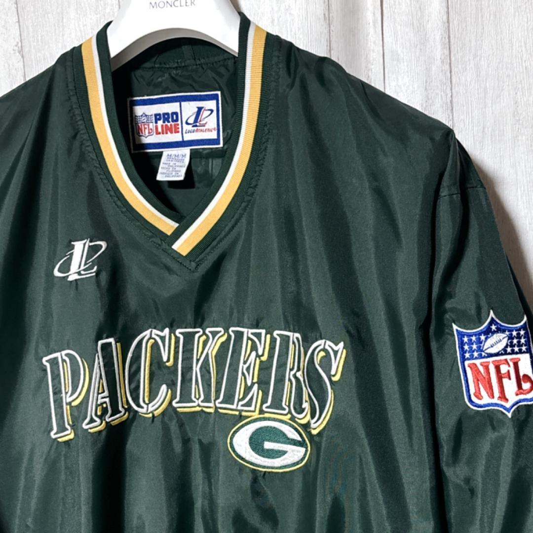 ロゴアスレチック プロライン パッカーズ ナイロンジャケット NFL