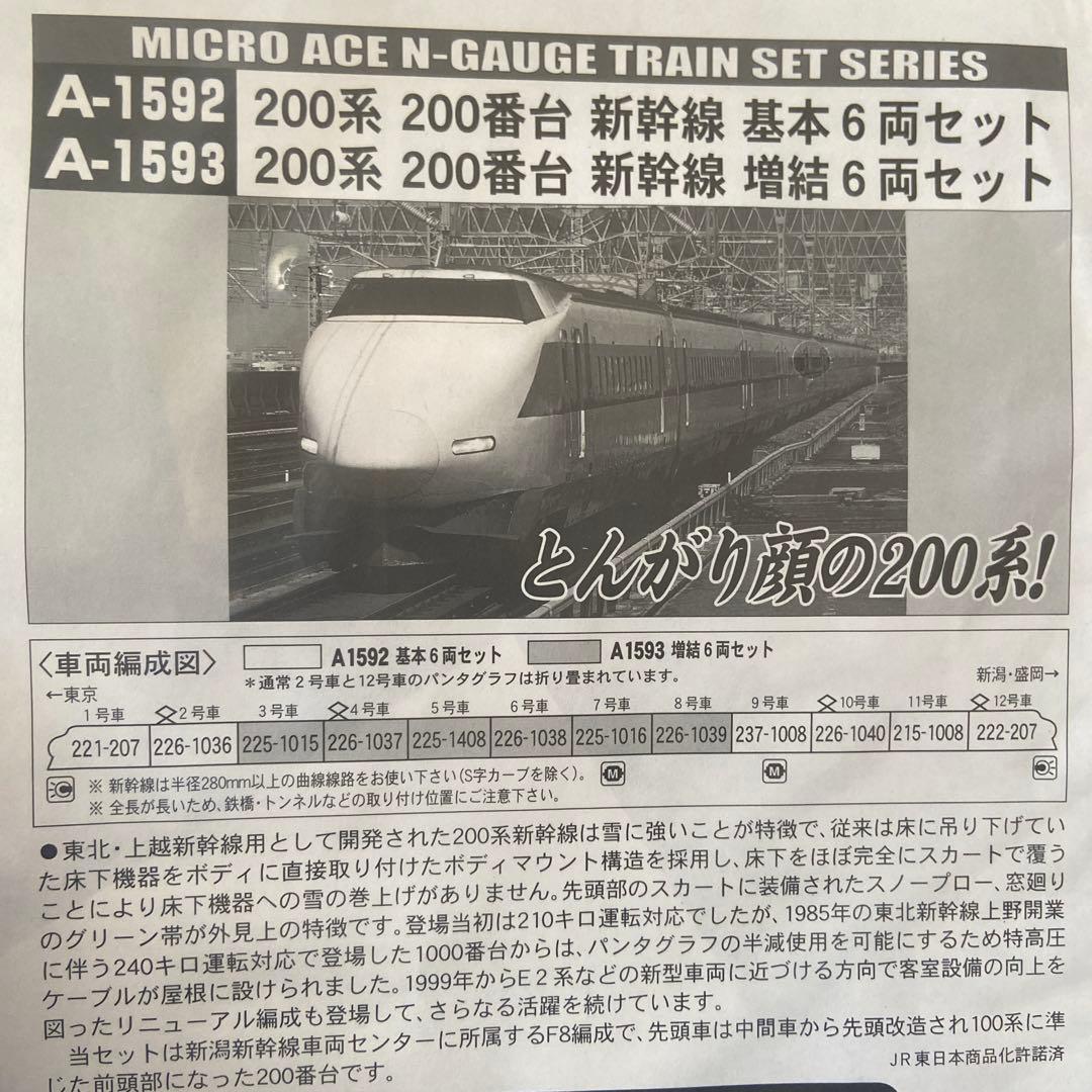 200系　200番台　新幹線 基本6両セット　Nゲージ