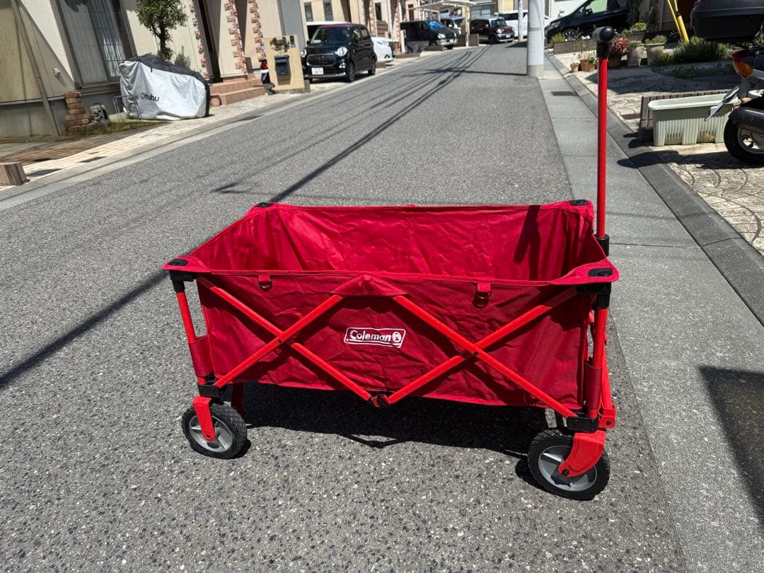 コールマン　キャリーワゴン　キャリーカート　レッド
