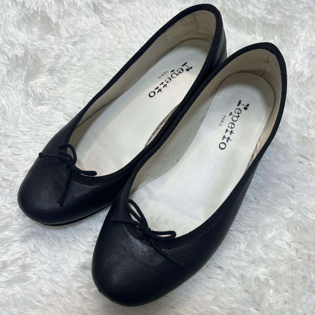 レア✨レペット Repetto サンドリオン バレエシューズ　ブラック レザー