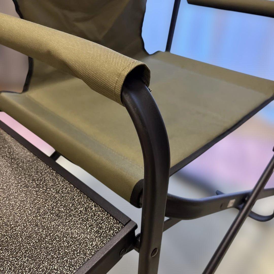 コールマン Coleman サイドテーブル付デッキチェア オリーブ 2脚セット