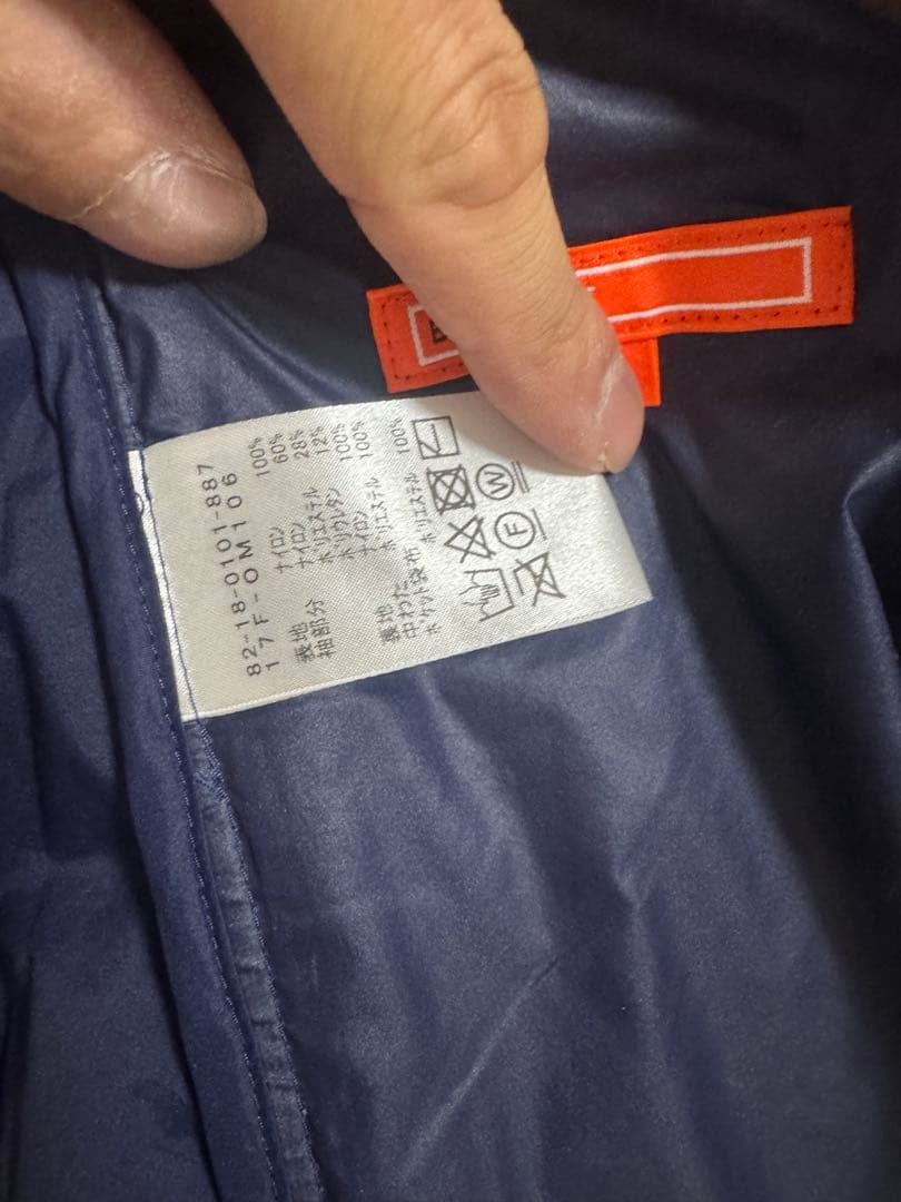 BEAMS GOLF フード付きライトダウンジャケット ネイビー