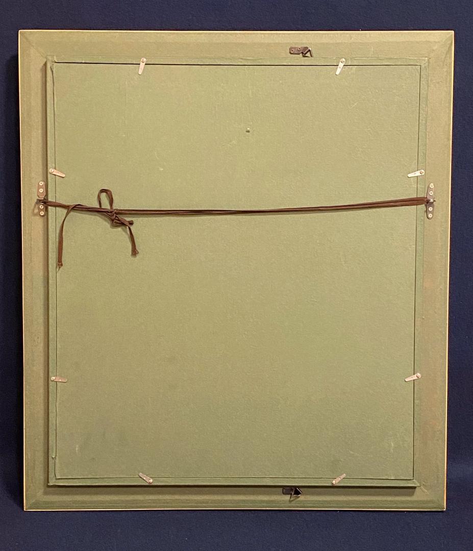 「真作」作者不明　街景画　油絵　油彩画　直筆サイン　額装　F10号