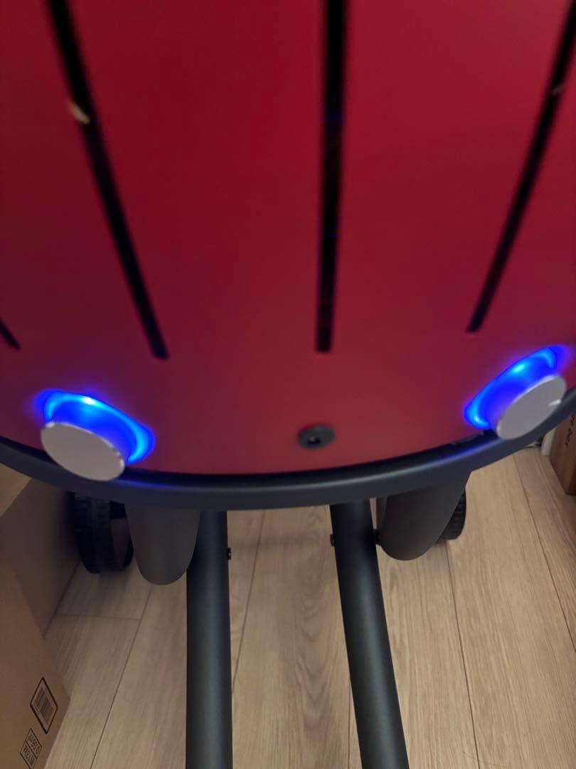 ロータスグリルXXL 赤 スモークレスバーベキュー　専用カバー2枚付き