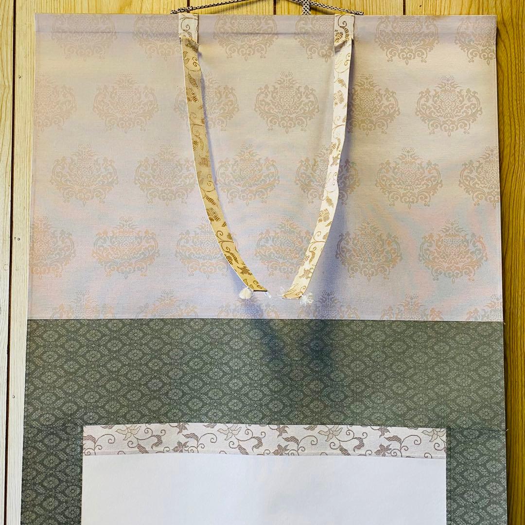 結城北彩　五尊仏山水　掛軸　絹本