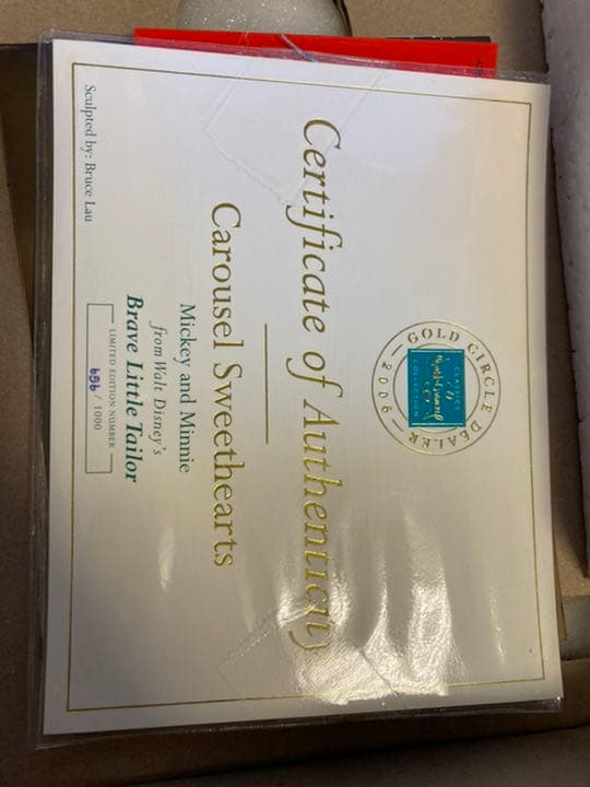 wdcc1000体限定carousel sweetheartsミッキーミニー