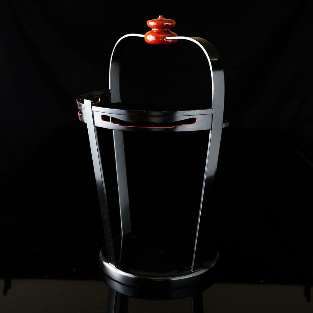 時代物 真塗 木製 夕顔棚 貴人棚 水指棚 茶道具 時代箱付 茶道具 古美術