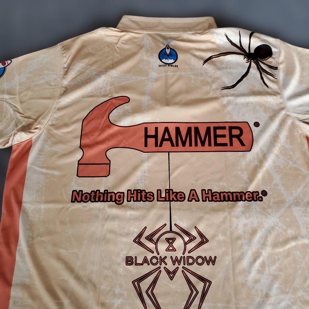 大人気✨新品✨ボウリングウェア　【2XL】　ブラックウィドー　オレンジ　大きめ