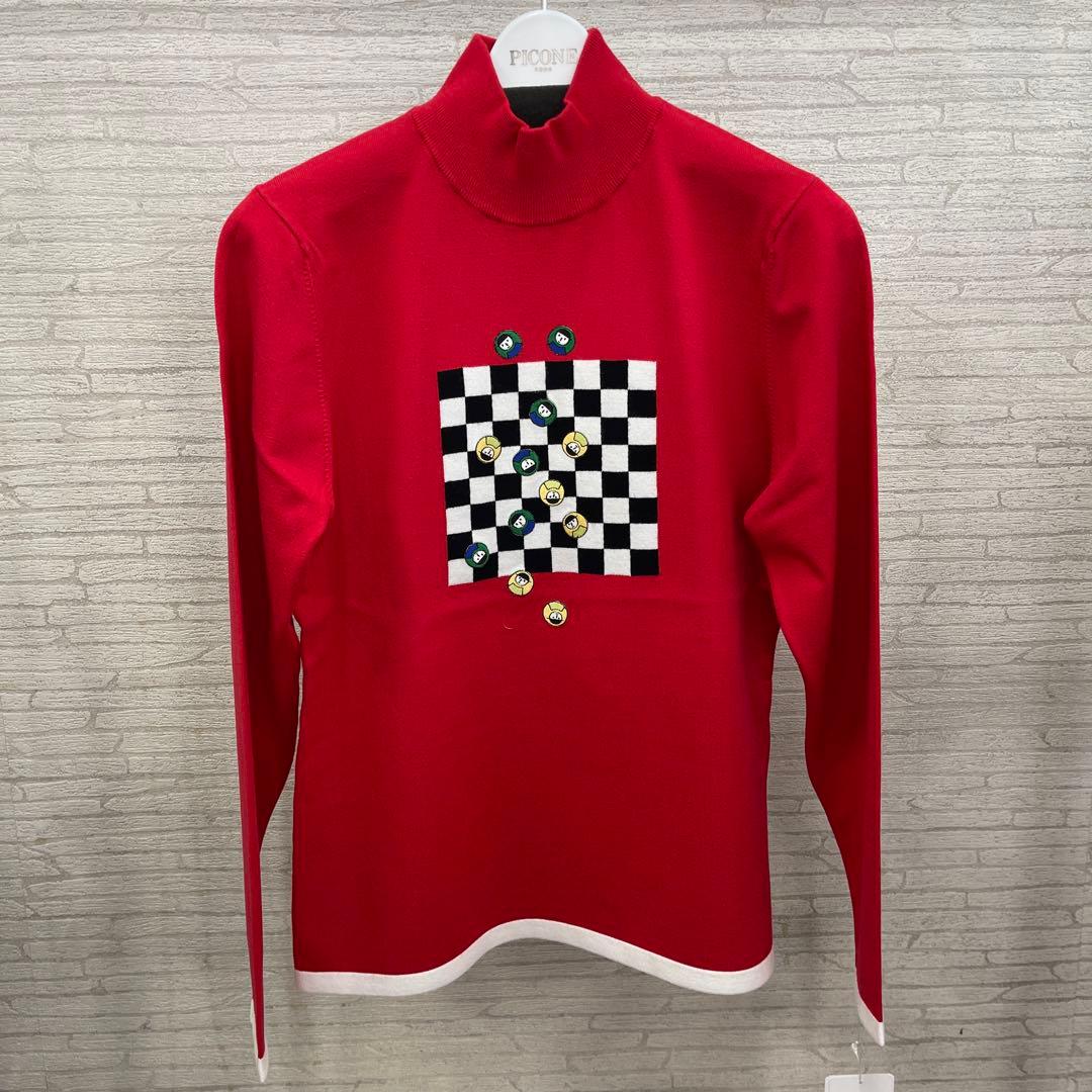 PICONE CLUB 赤ハイネックプルオーバー