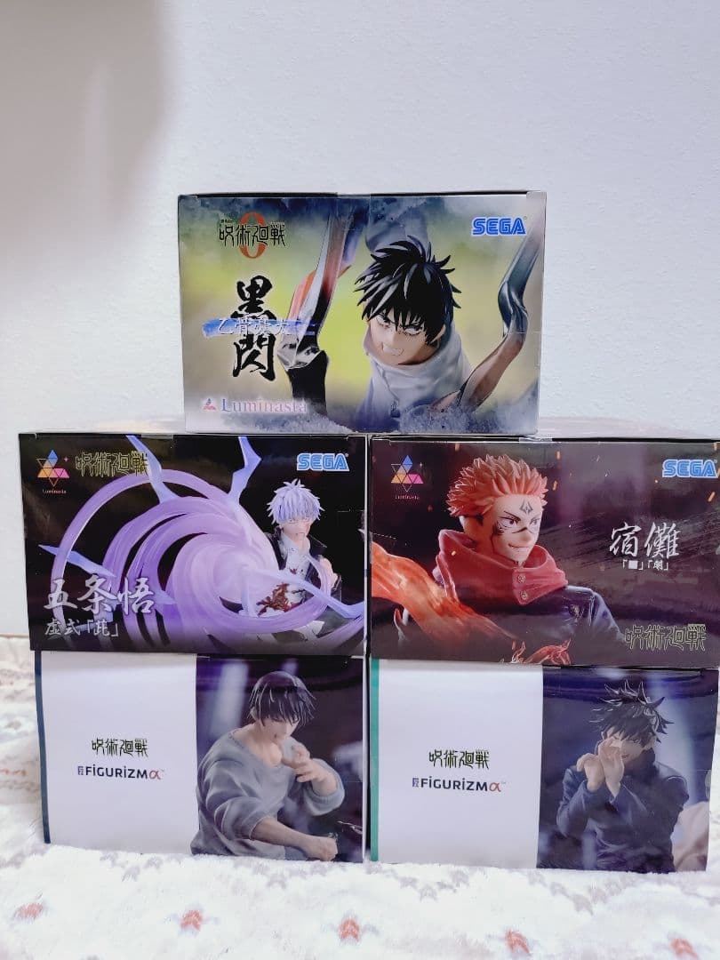 新品未開封　SEGA呪術廻戦フィギュア 五条悟・宿儺・乙骨憂太、伏黒恵・伏黒甚爾