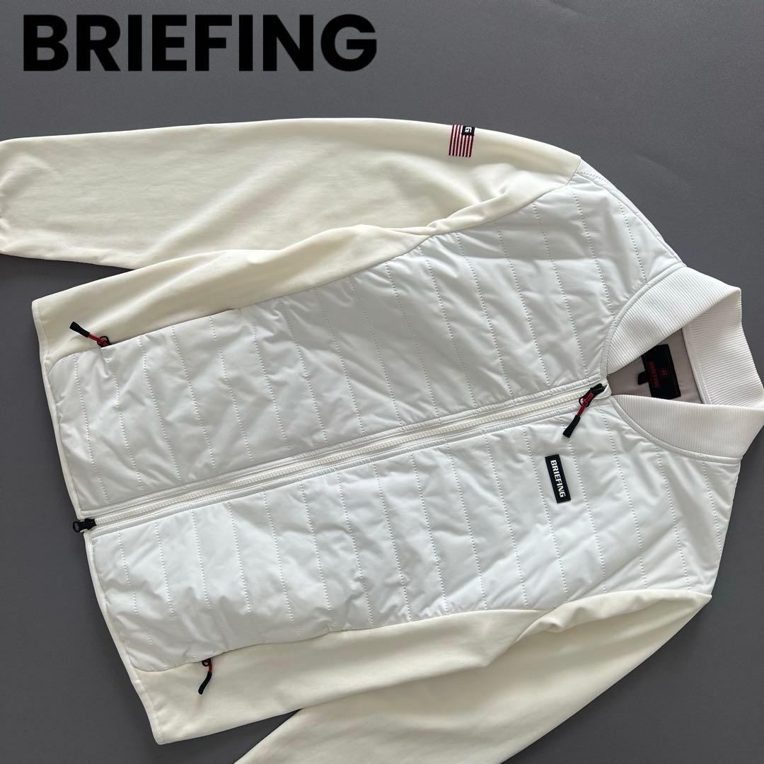 BRIEFING ブリーフィング　中綿　ダウンジャケット　ニット　メンズ　L 白