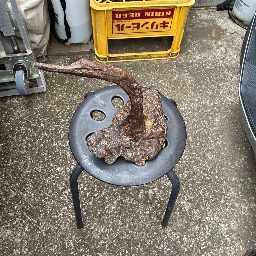 縁起物 ビンテージ木製置物 自然