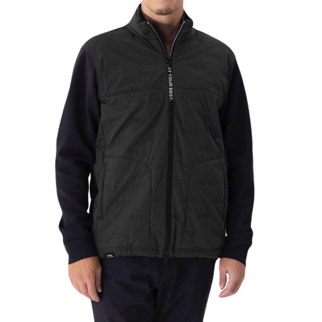 PING GOLF ストレッチ ピンソニックキルトハイブリットブルゾン／BK／M