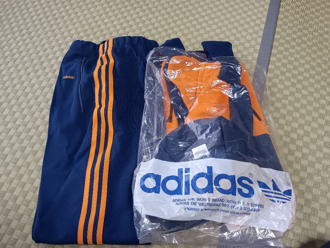 adidas ジャージ上下セット サイズ2 オレンジ/ネイビー