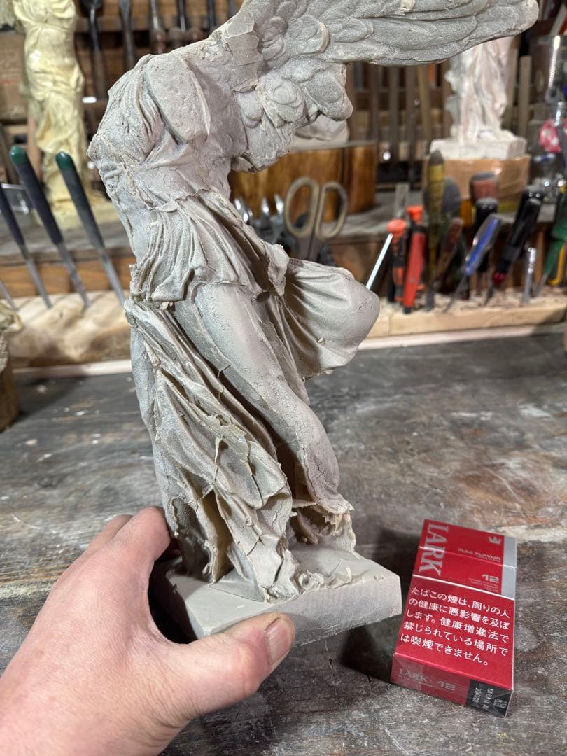 【廉価版】サモトラケのニケ 未仕上げ品 h35× w20×22約1.5kg