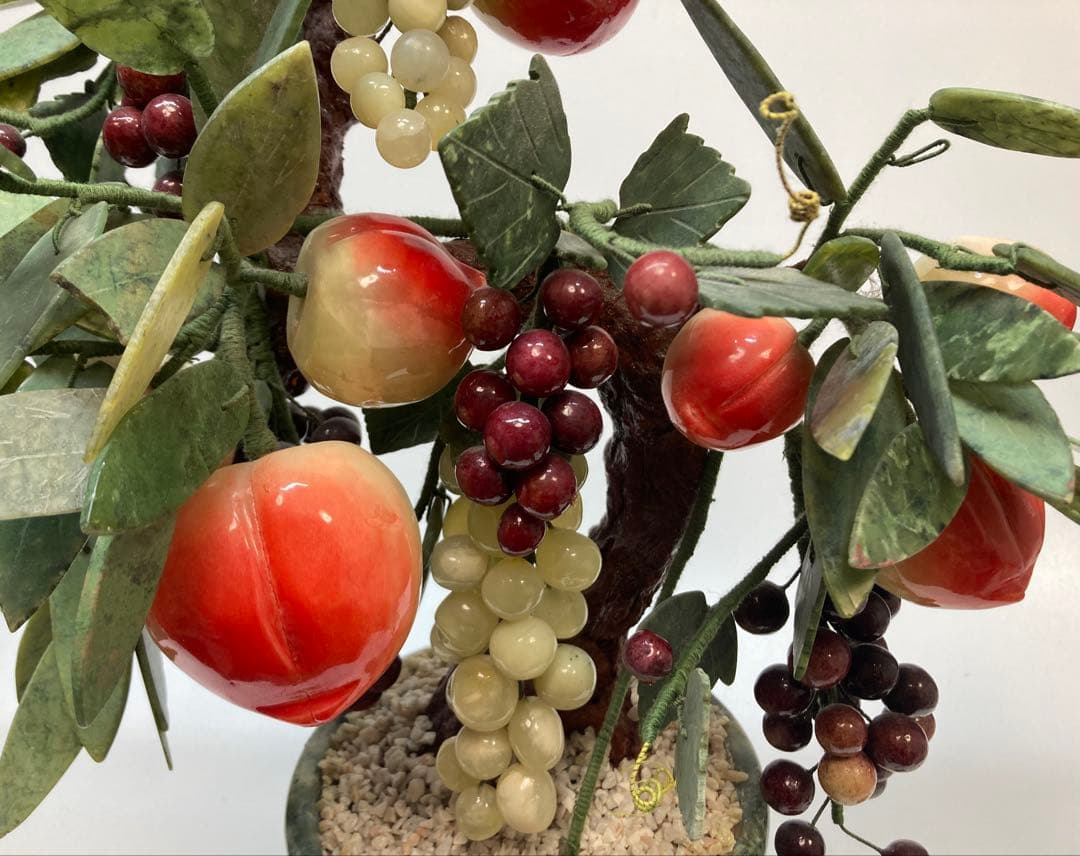 中国美術　天然石　玉石盆栽