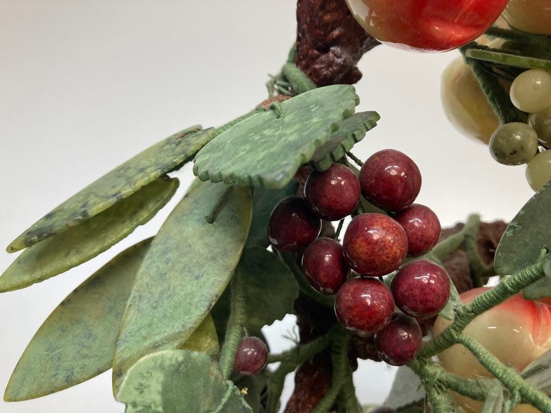 中国美術　天然石　玉石盆栽