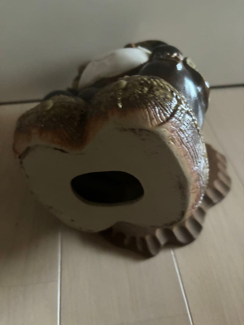 アンティーク！信楽焼　たぬきの置き物　打ち出の小槌　米俵　開運　金運　縁起物