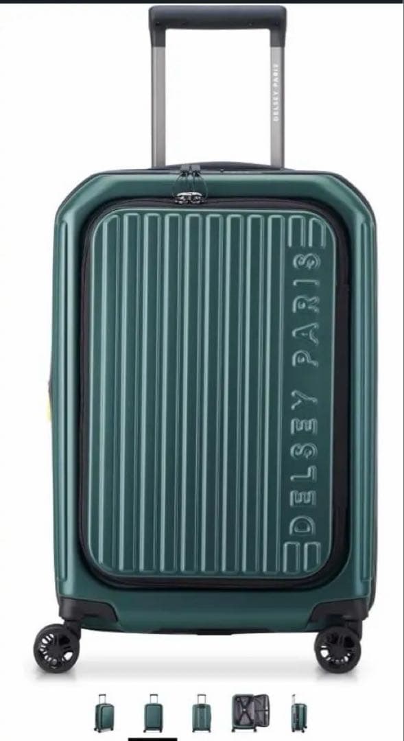 【新品未開封】DELSEY PARIS ダークグリーン キャリーケース 38L