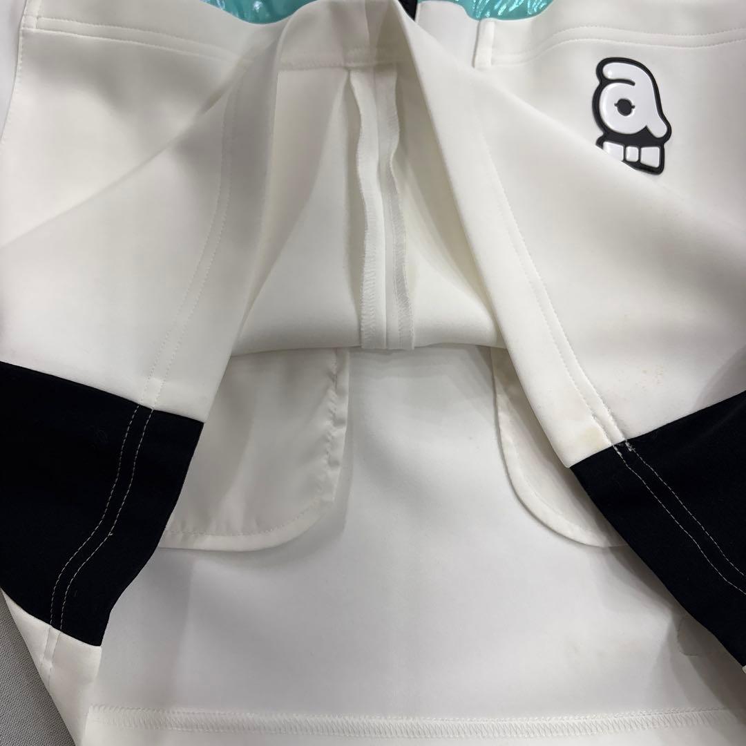 38 ARCHIVIO ライトグリーン　異素材切替スカート