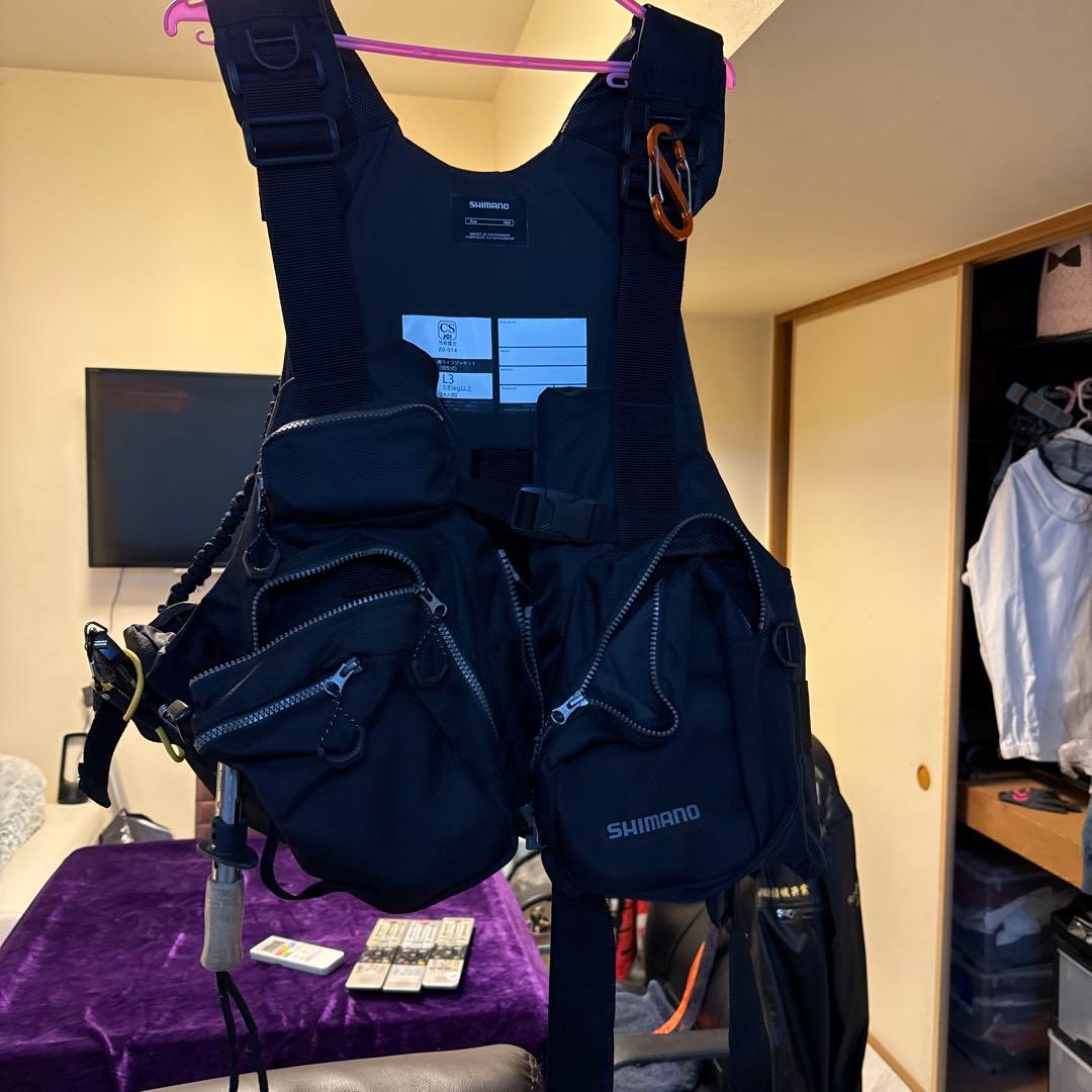 SHIMANO フィッシングベスト L3 ブラック