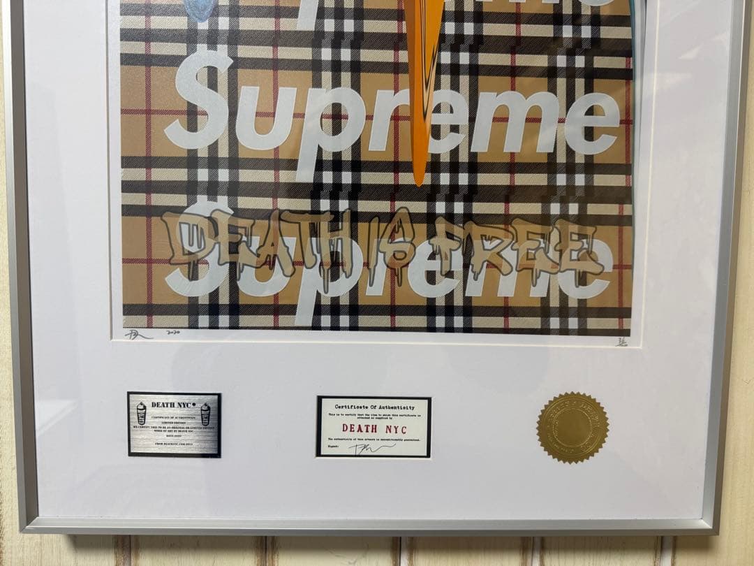 DEATH NYC 額付き 世界限定100枚 ポス ターナルトx孫悟空xルフィ