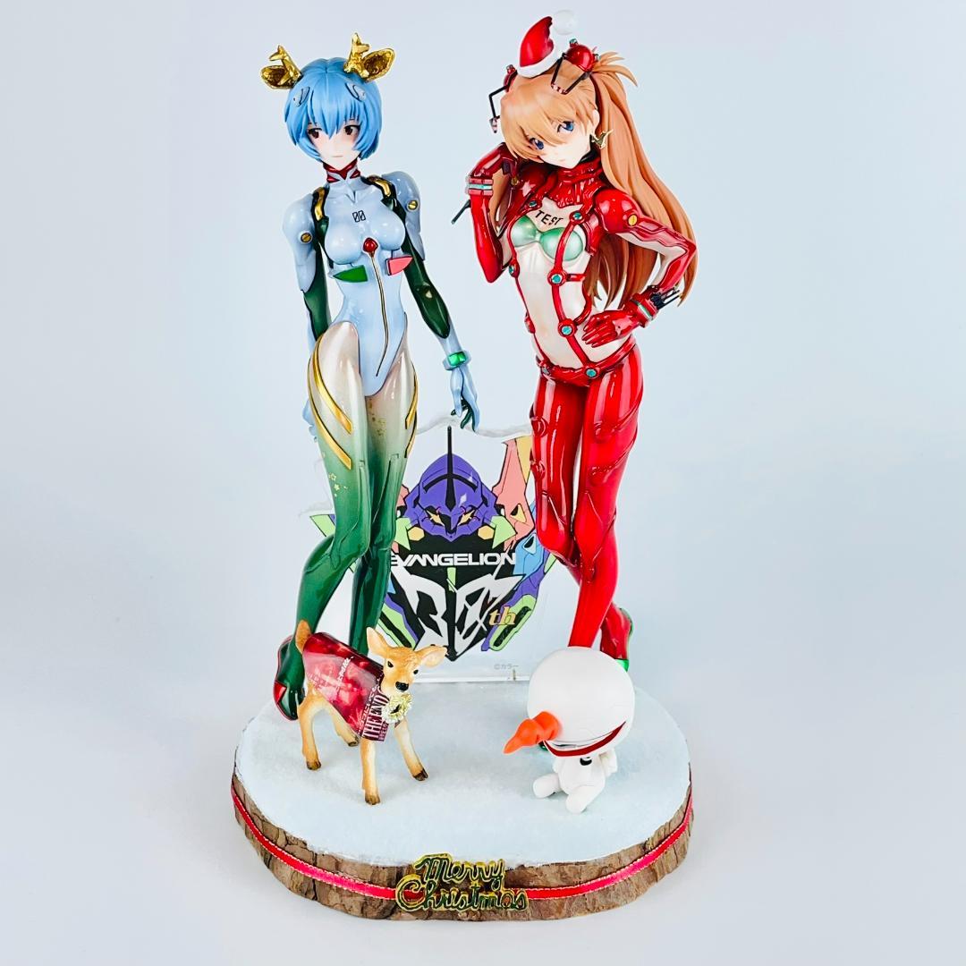 全塗装完成品 綾波レイ アスカ エヴァ クリスマス フィギュア ガレージキット