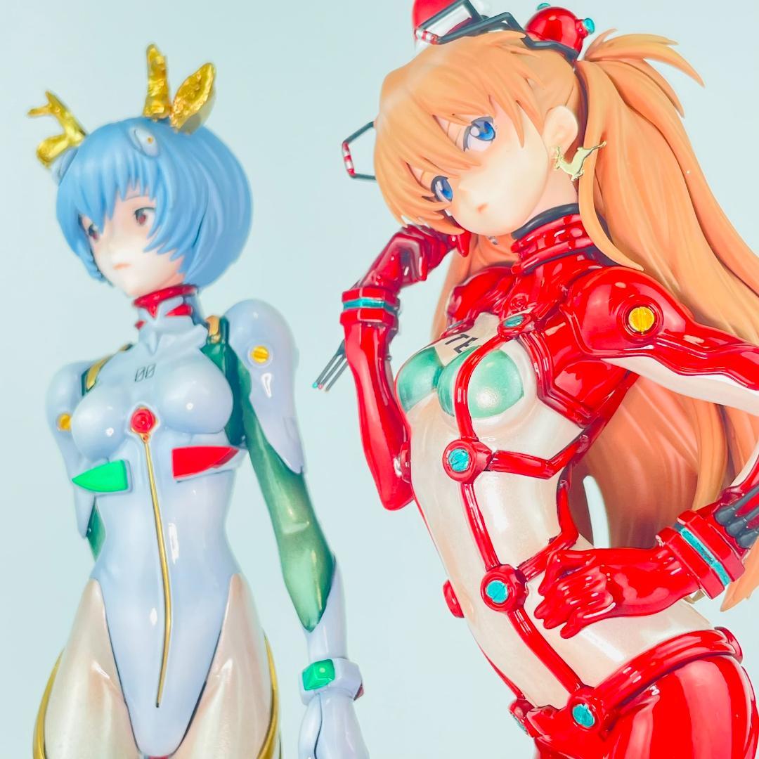 全塗装完成品 綾波レイ アスカ エヴァ クリスマス フィギュア ガレージキット