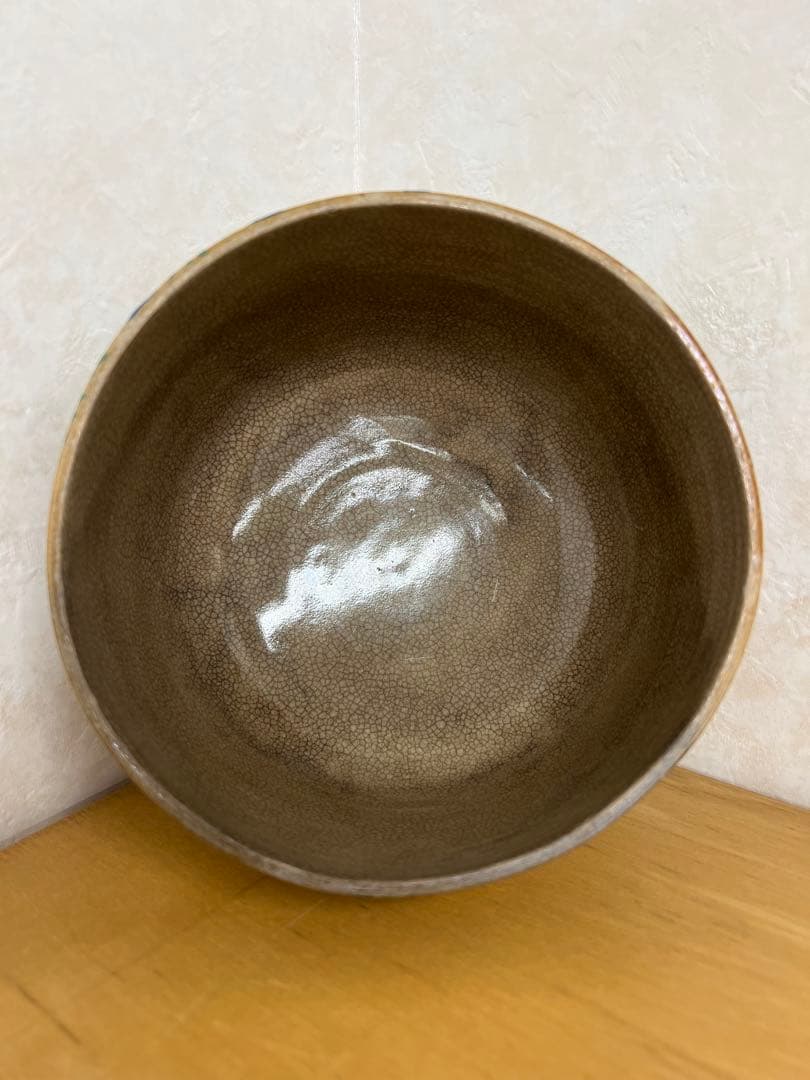 明治仁清の茶碗　古美術品　コレクション　アンティーク　骨董　江戸　青磁