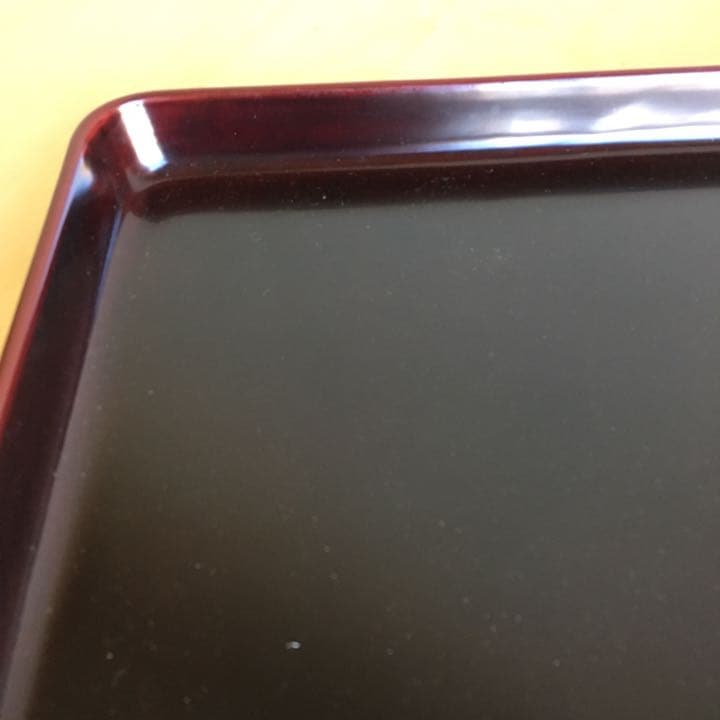 正方形の漆のお盆  5膳セット