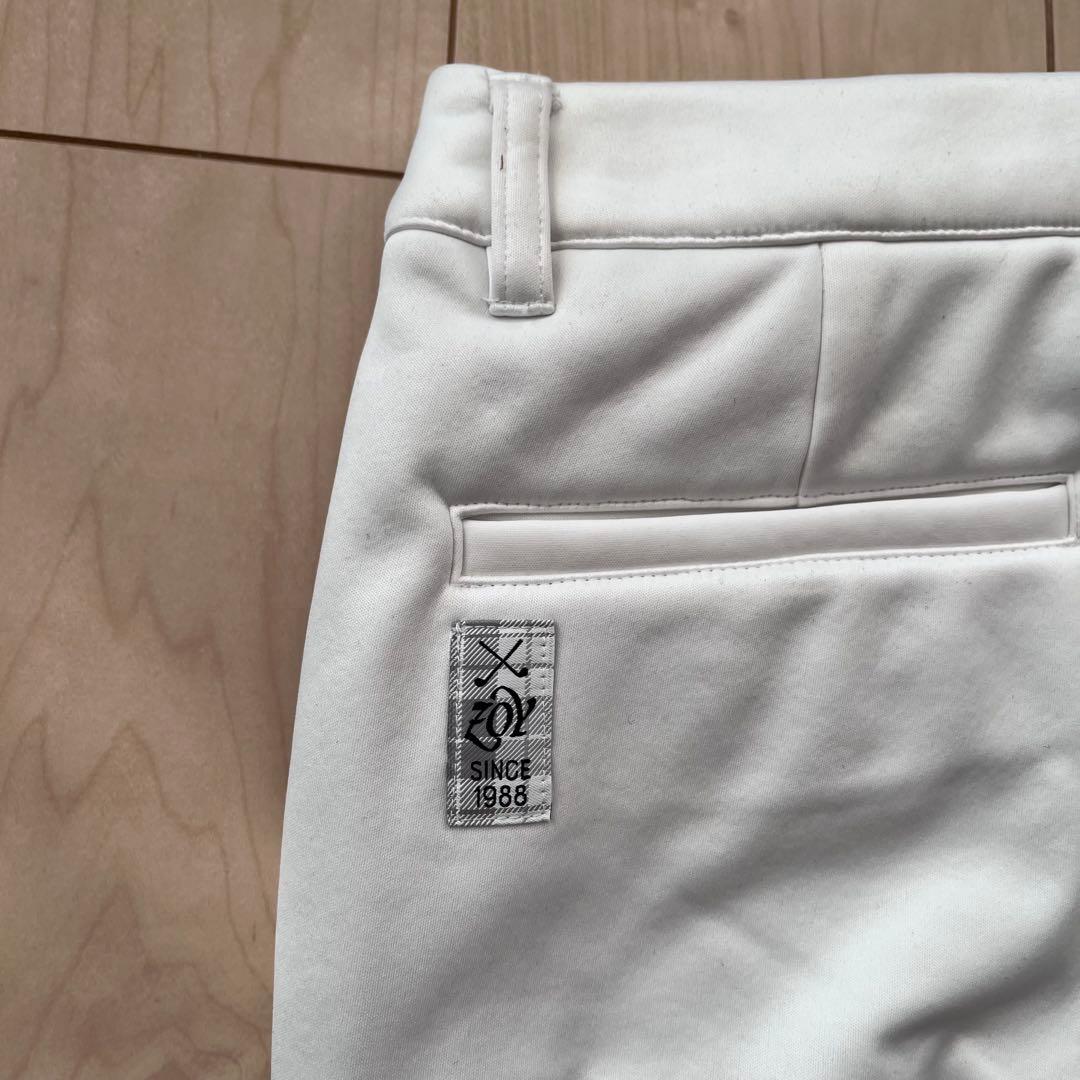 ZOY ゴルフウェアー 白 パンツ（厚手、裏起毛）