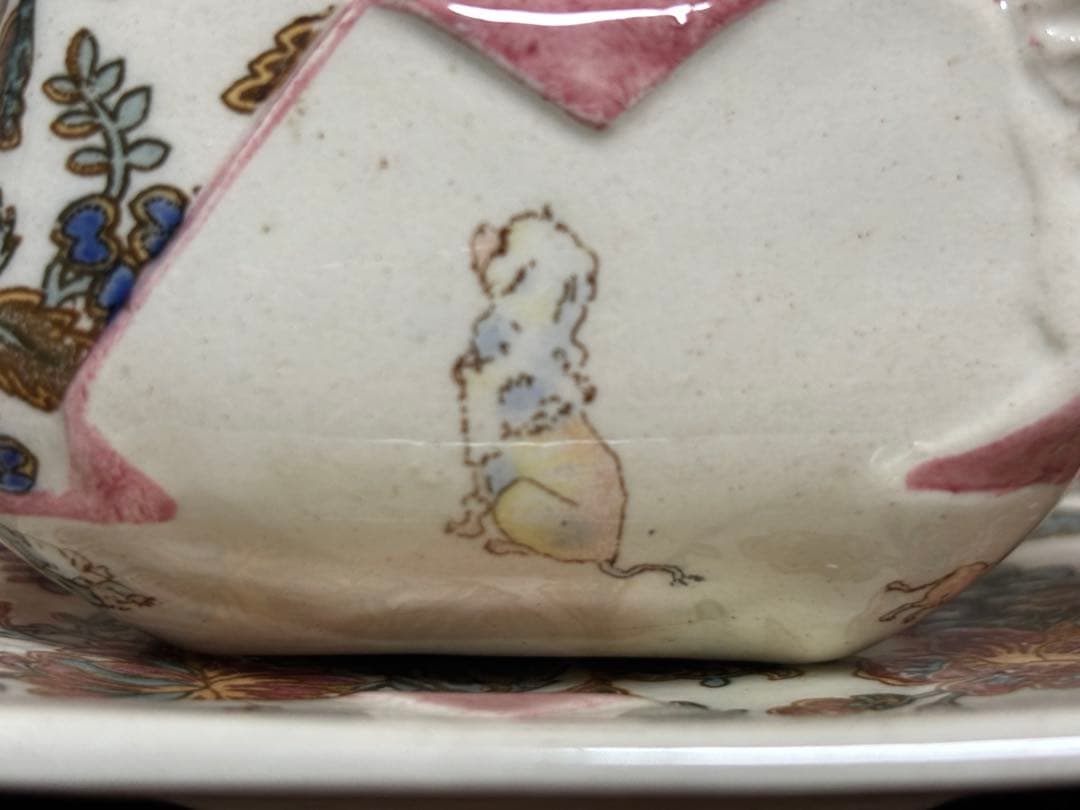 希少フランスアンティーク　サルグミンヌ　アンファンリシャールのカップ&ソーサー③